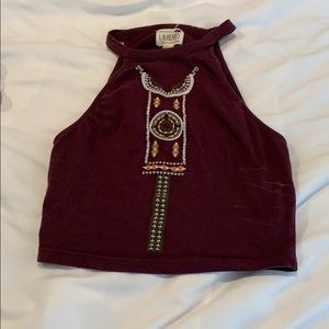 Maroon halter top